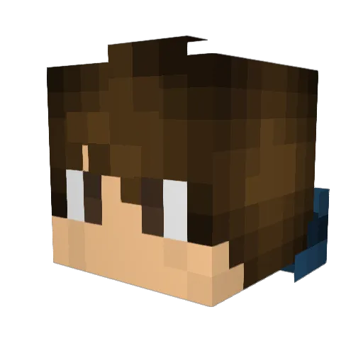 Sacredx Minecraft avatar head, 3D render