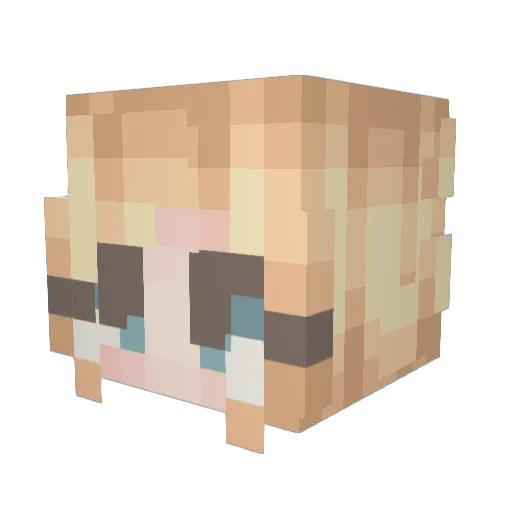 Sacura84 Minecraft avatar head, 3D render