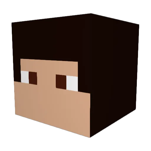 Sad23s Minecraft avatar head, 3D render