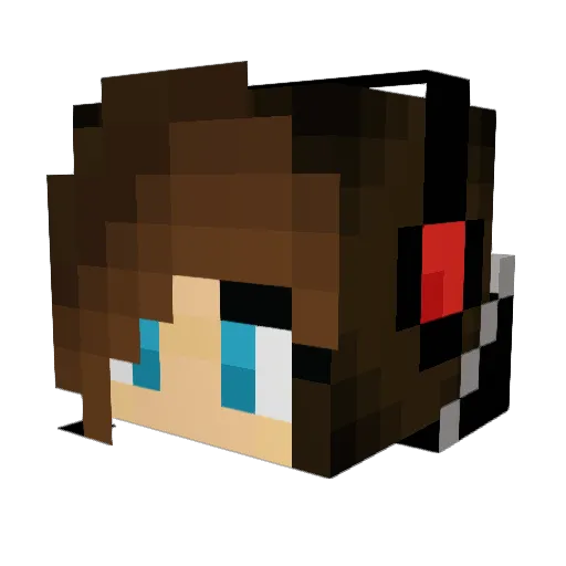 SadAndLucky Minecraft avatar head, 3D render