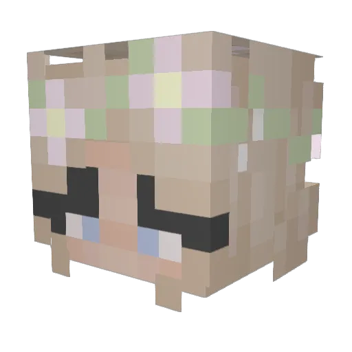 SadAngel2504 Minecraft avatar head, 3D render