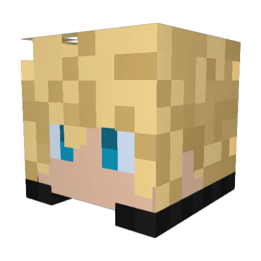 SadC1OUD Minecraft avatar head, 3D render