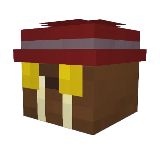 SadCack Minecraft avatar head, 3D render