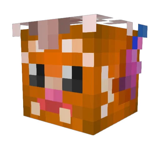 SadCarrotMaru Minecraft avatar head, 3D render