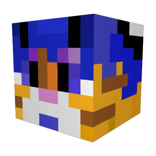 SadCat116 Minecraft avatar head, 3D render