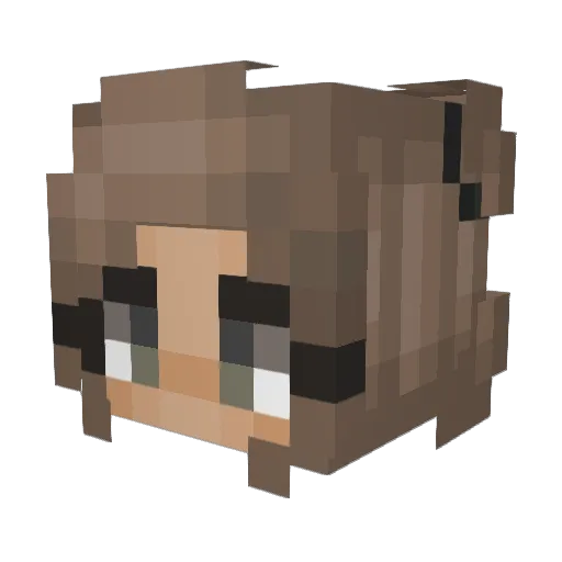 SadCereal Minecraft avatar head, 3D render