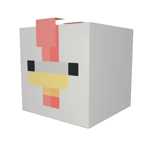 SadCoww Minecraft avatar head, 3D render
