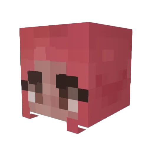 SadGirlHours_ Minecraft avatar head, 3D render