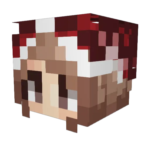 SadGirlLana Minecraft avatar head, 3D render