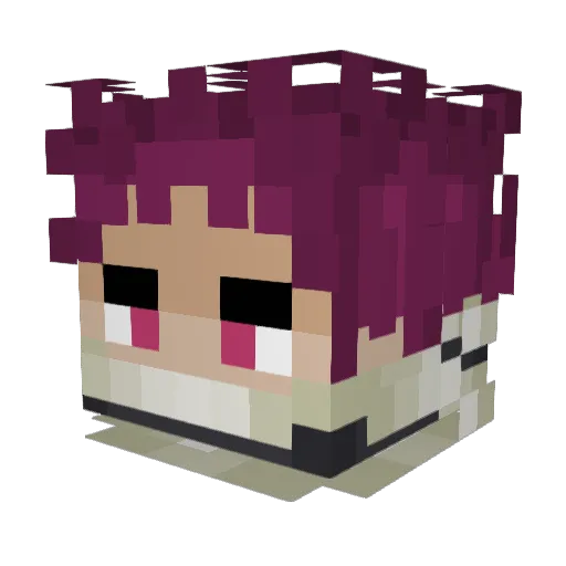 SadGundam Minecraft avatar head, 3D render