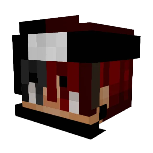 SadHumanFoxy Minecraft avatar head, 3D render