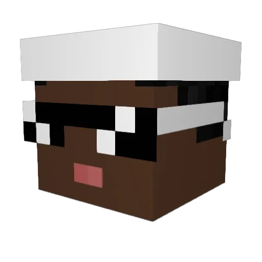 SadIncel Minecraft avatar head, 3D render