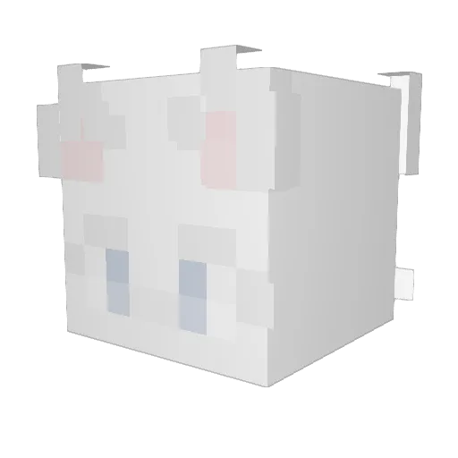 SadKet Minecraft avatar head, 3D render