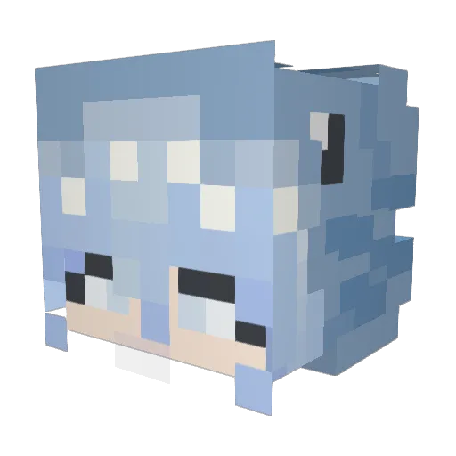 SadLana Minecraft avatar head, 3D render