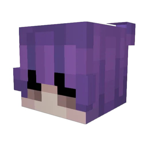 SadLie Minecraft avatar head, 3D render