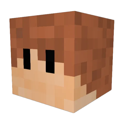 SadMilk353 Minecraft avatar head, 3D render
