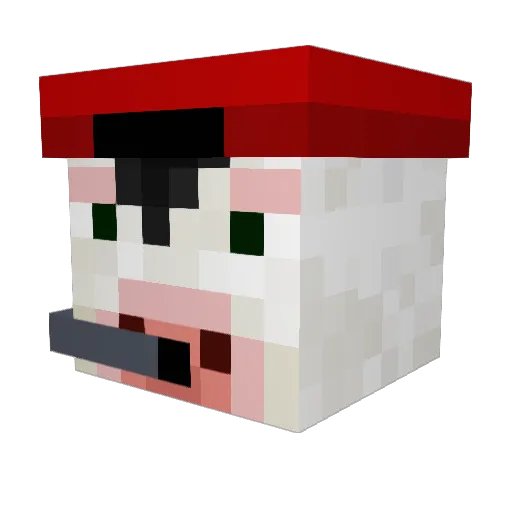 SadPanda0284 Minecraft avatar head, 3D render