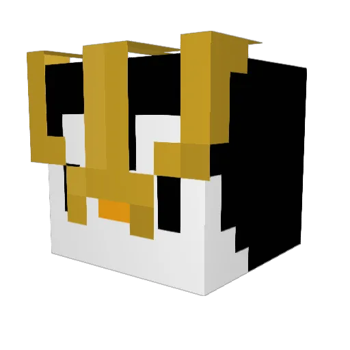 SadPenguin69 Minecraft avatar head, 3D render