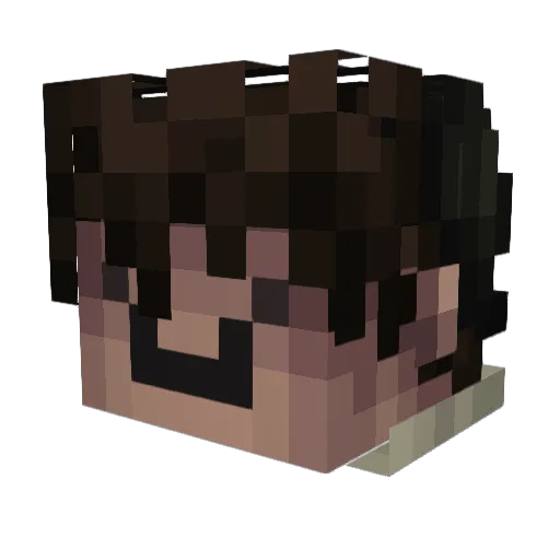 SadProject Minecraft avatar head, 3D render