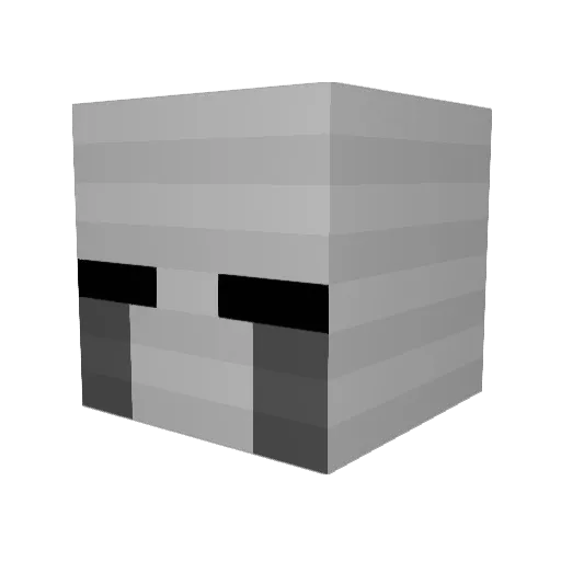 SadRemote Minecraft avatar head, 3D render