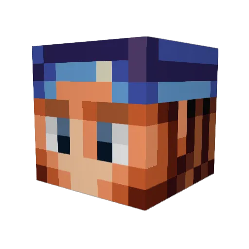 SadSalix Minecraft avatar head, 3D render