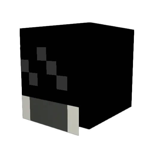 SadScale Minecraft avatar head, 3D render