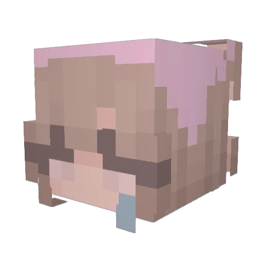 SadSoftie Minecraft avatar head, 3D render