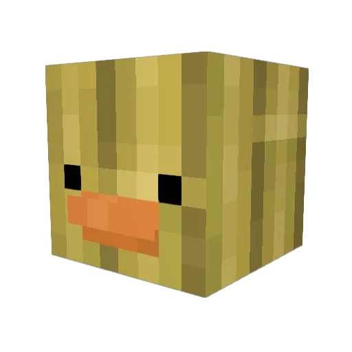 SadStinkyCheese Minecraft avatar head, 3D render
