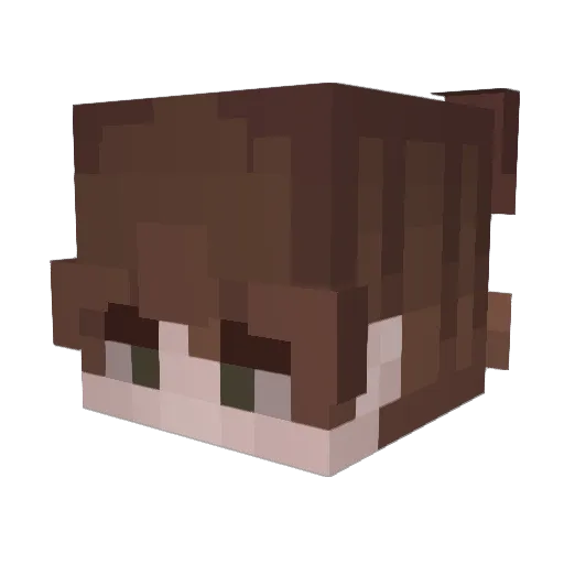 Sad_Daniels Minecraft avatar head, 3D render