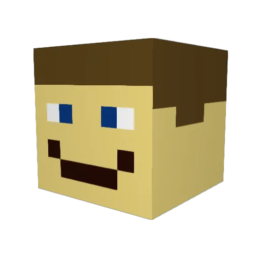 Sad_Pepper Minecraft avatar head, 3D render