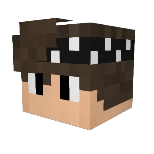 Sad_Pixel Minecraft avatar head, 3D render