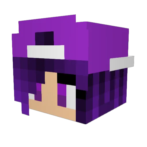 Sad_White_Wolf Minecraft avatar head, 3D render