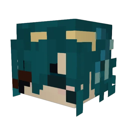 Sad_says Minecraft avatar head, 3D render