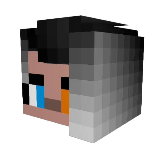 Sadaharuo Minecraft avatar head, 3D render