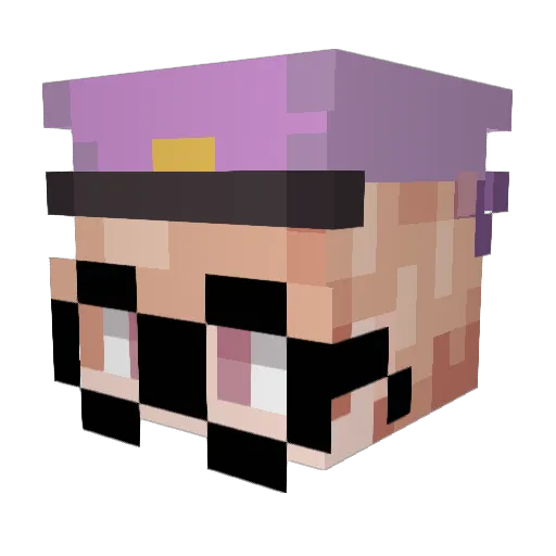 Sadao Minecraft avatar head, 3D render