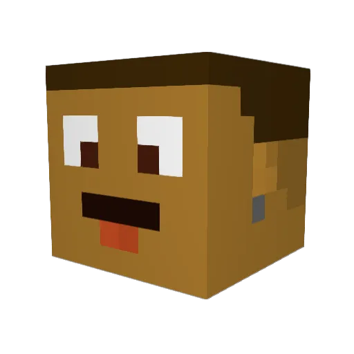 Sadboi9000 Minecraft avatar head, 3D render