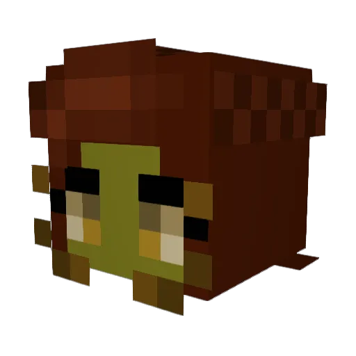 Saddwagon Minecraft avatar head, 3D render
