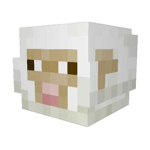 Saden Minecraft avatar head, 3D render