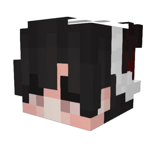 Sadersaur Minecraft avatar head, 3D render