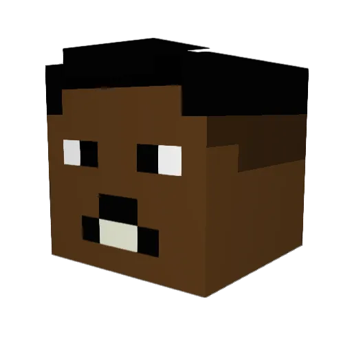 Sadiago Minecraft avatar head, 3D render