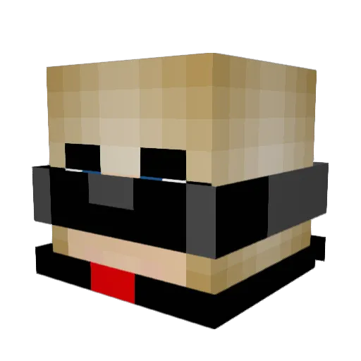 Sadica Minecraft avatar head, 3D render