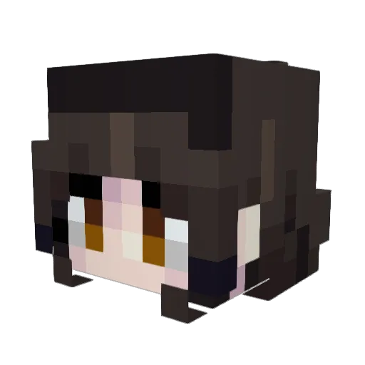 SadieBoba Minecraft avatar head, 3D render