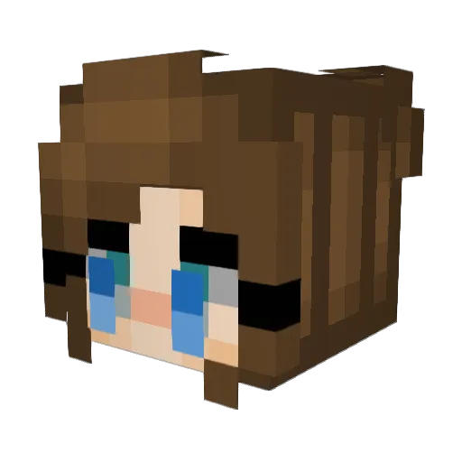 SadieCat Minecraft avatar head, 3D render