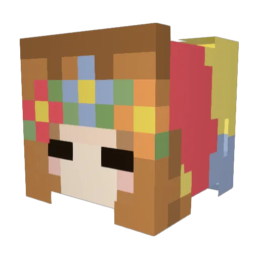SadieDog30 Minecraft avatar head, 3D render