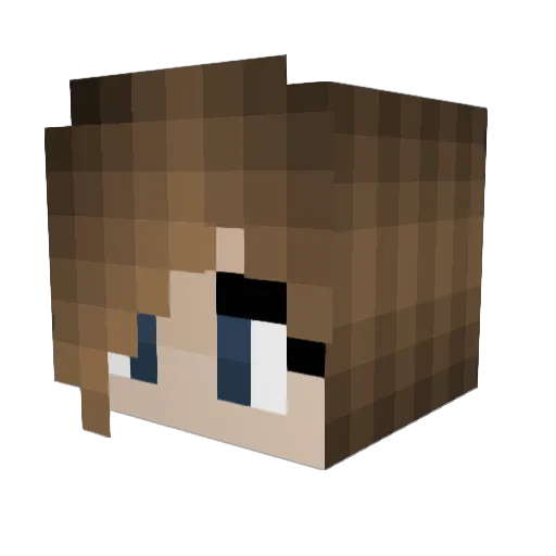 SadieHawkins Minecraft avatar head, 3D render