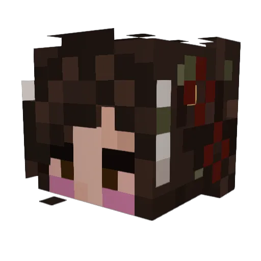 SadieKinz Minecraft avatar head, 3D render