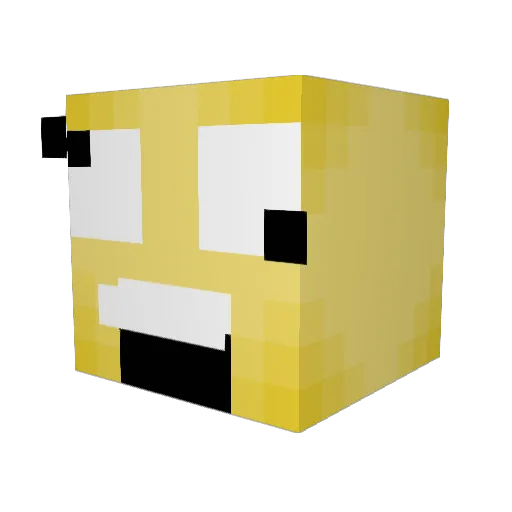 Sadinn Minecraft avatar head, 3D render
