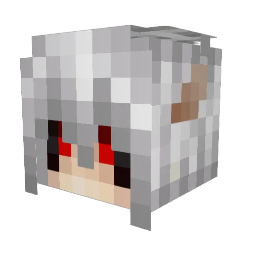 Sadique666 Minecraft avatar head, 3D render