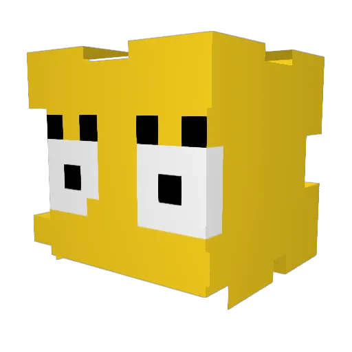 Sadlilo Minecraft avatar head, 3D render