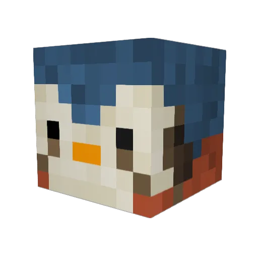 SadlySaturn Minecraft avatar head, 3D render